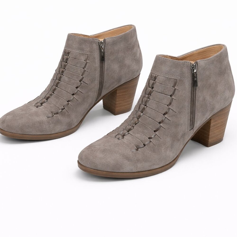 FRANCO SARTO Destine Suede Leather Ankle Booties Boots Shoes Size 8.5M